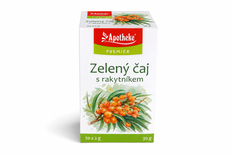 Čaj Apotheke Zelený čaj s rakytníkem 20x2g