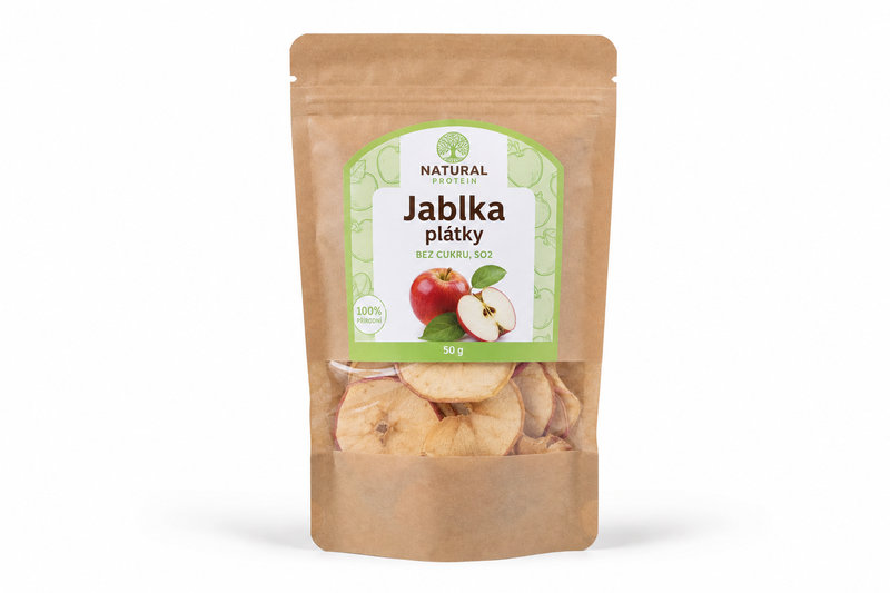 Jablka plátky 50g bez cukru,SO2