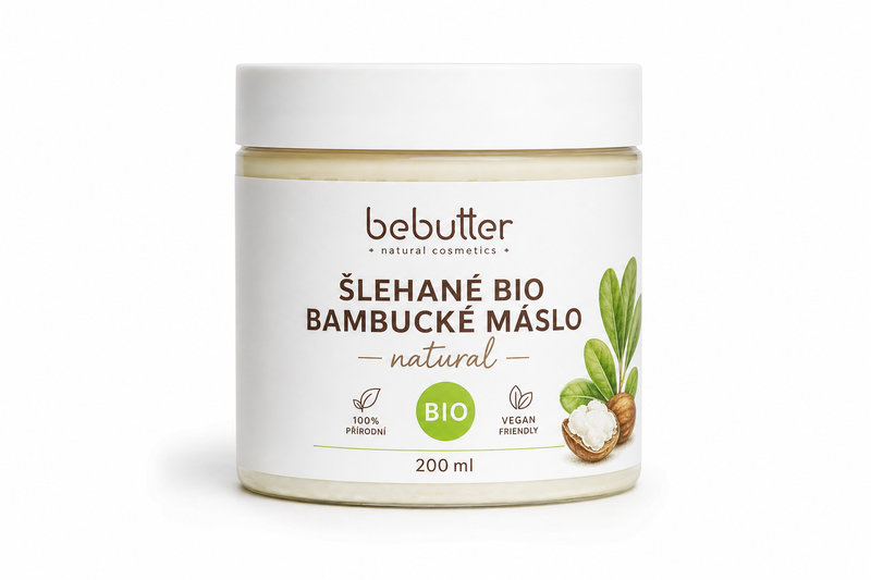 Bebutter Šlehané BIO bambucké máslo natural 200ml