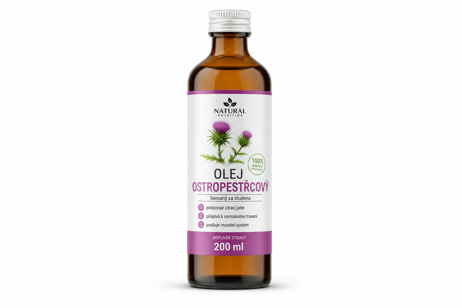 Olej ostropestřcový 200ml