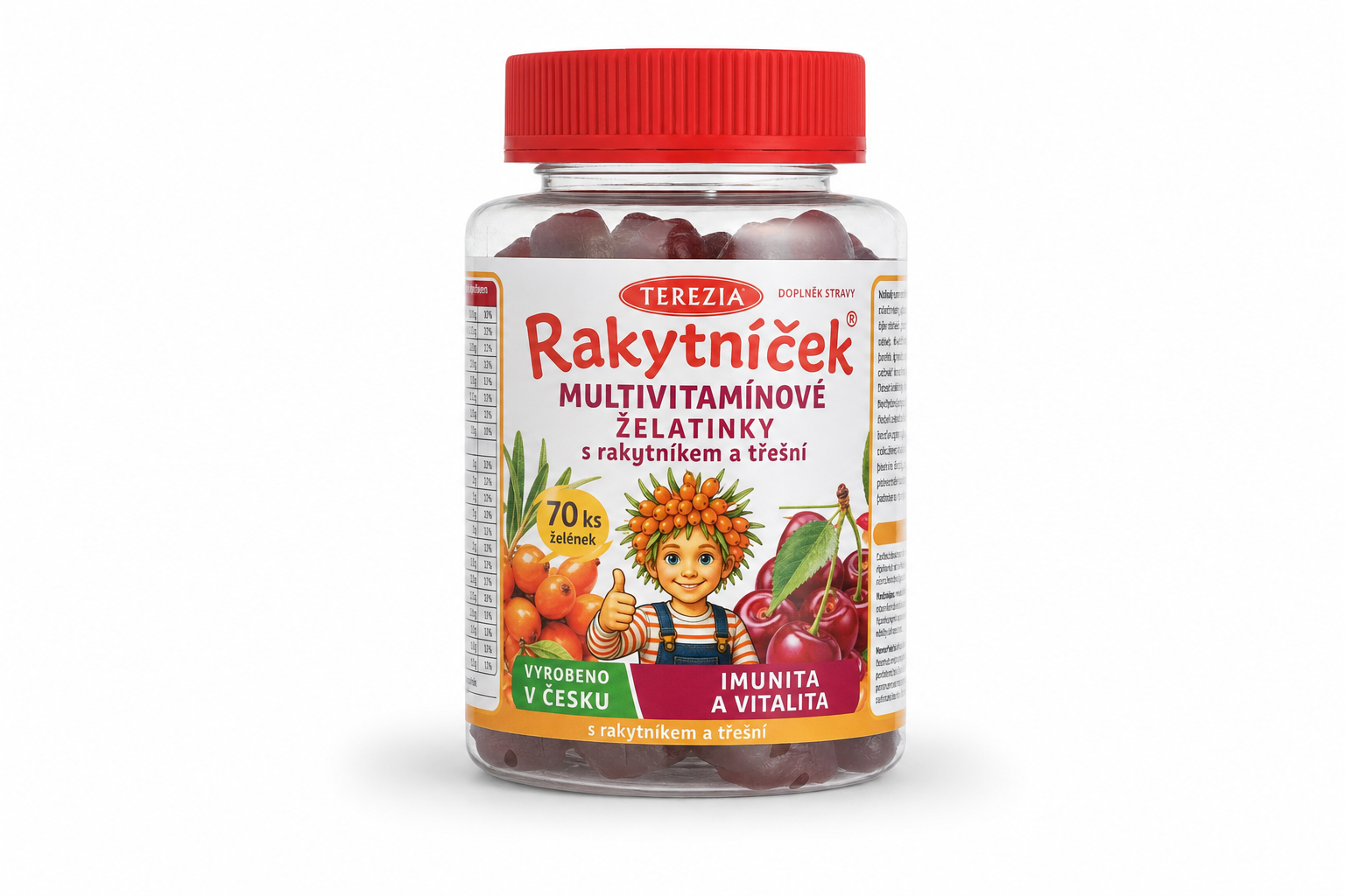 Rakytníček multivit.želatinky s rakyt.Višeň 70ks