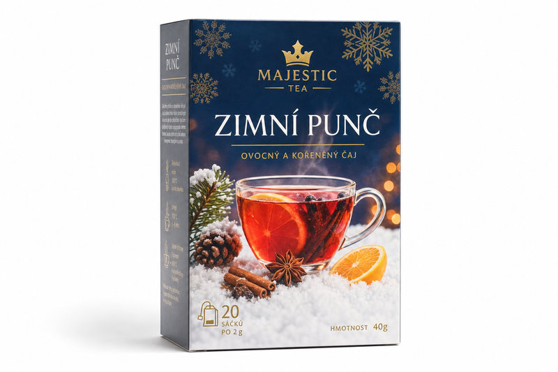 Čaj Majestic Tea Zimní punč 20x2g