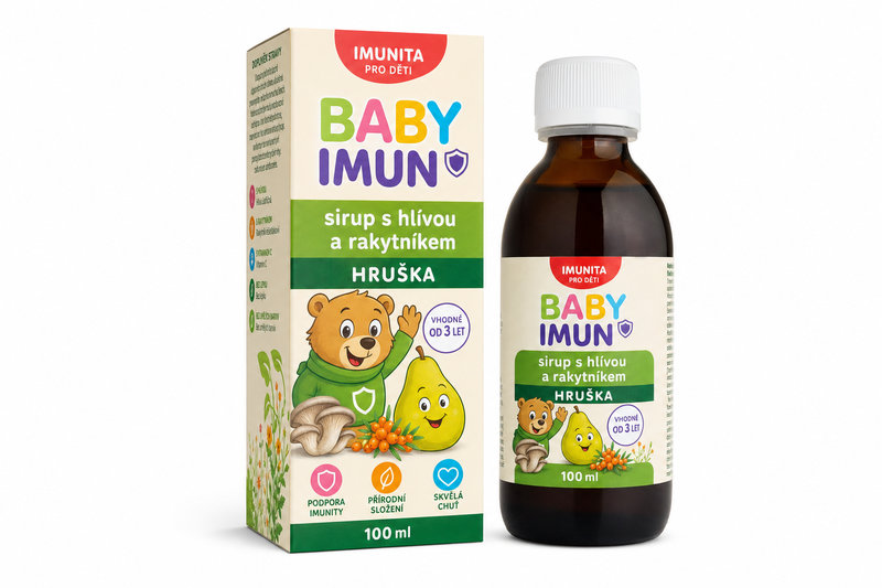 BABY IMUN sirup s hlívou a rakytníkem HRUŠKA 100ml