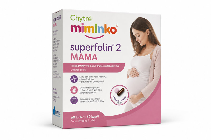 Chytré miminko superfolin 2 MAMA tbl.60+cps.60