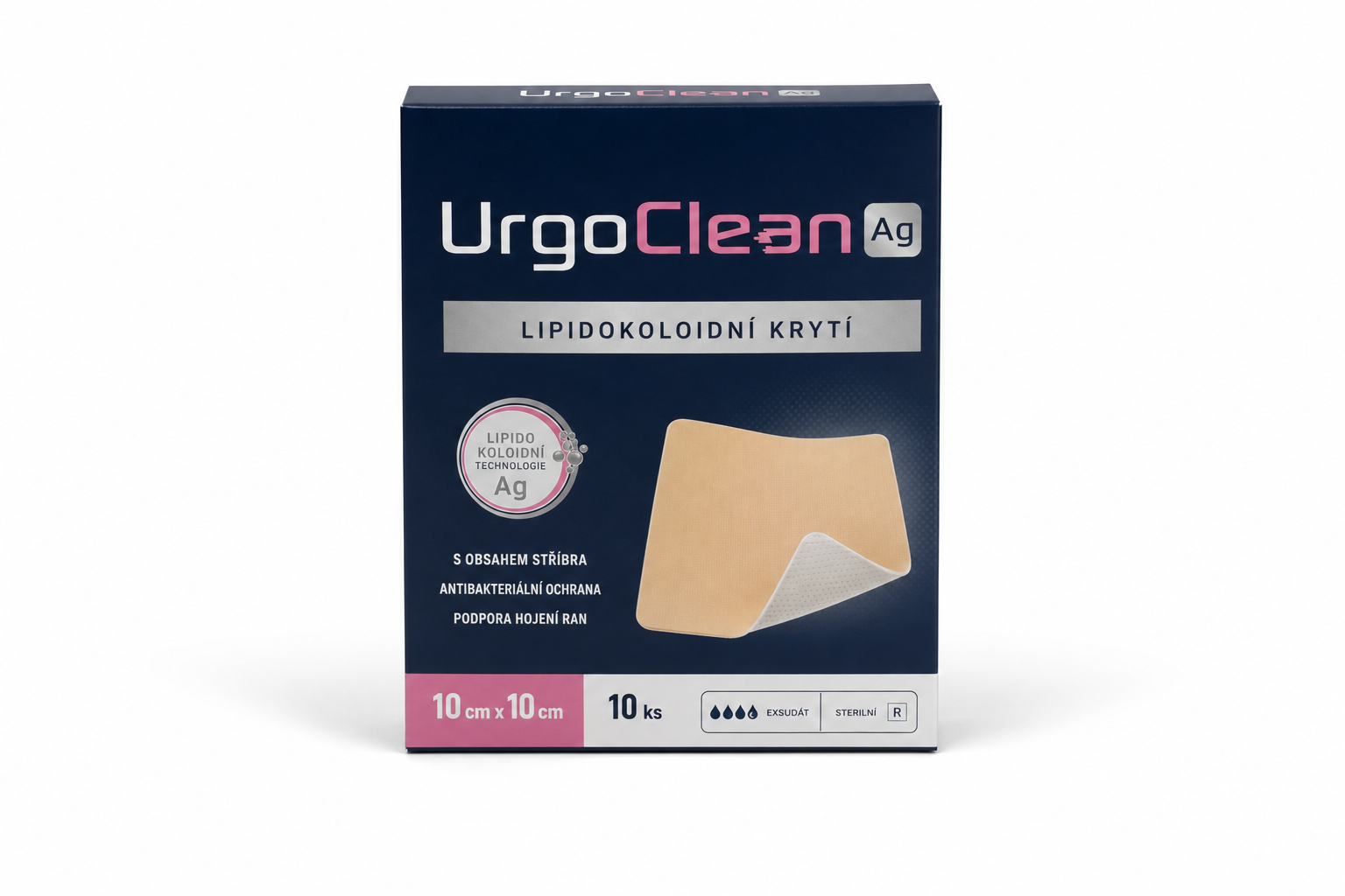 UrgoClean Ag lipidokoloid.krytí 10x10cm 10ks