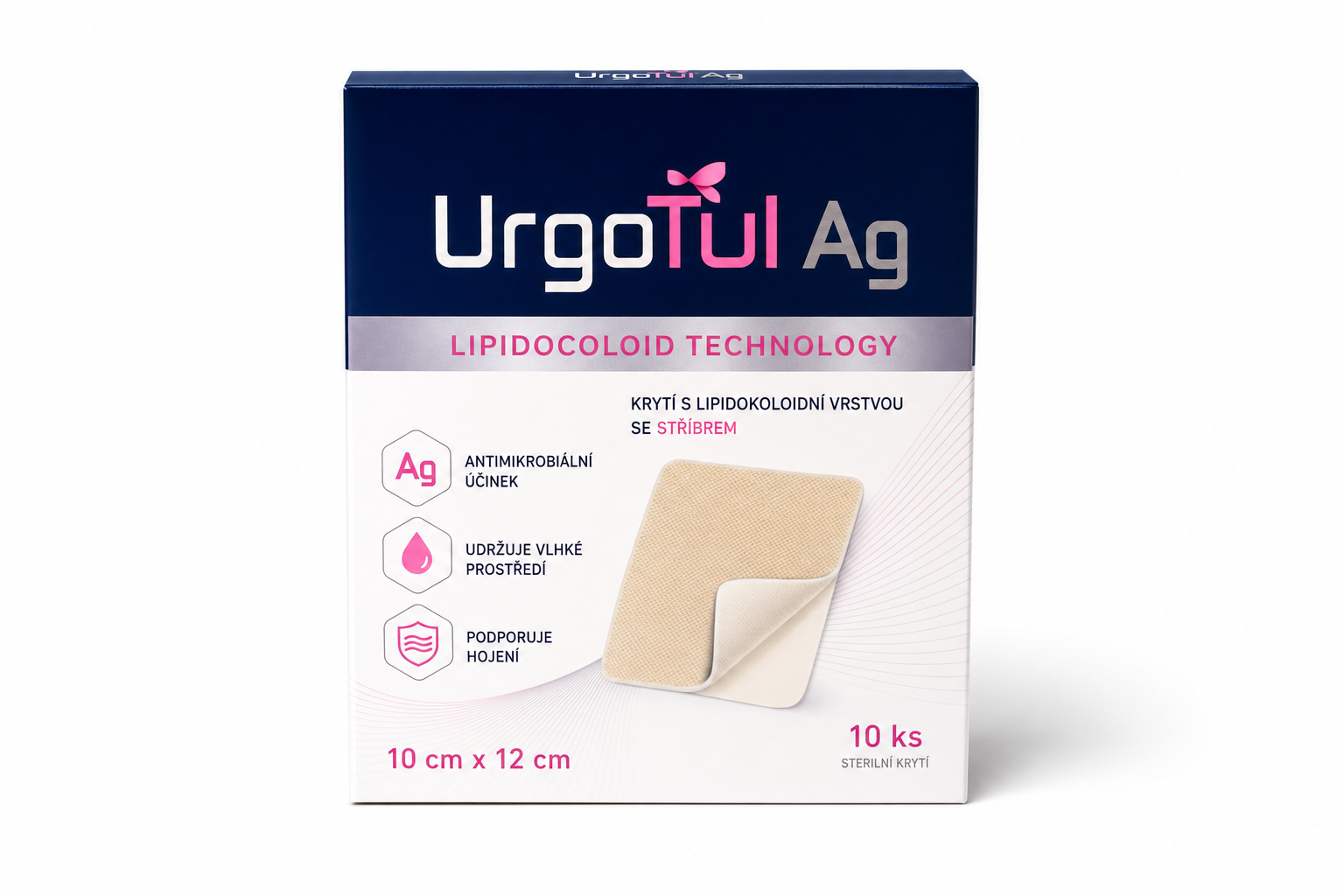 UrgoTul Ag krytí lipidokoloid.vrstva 10x12cm 10ks