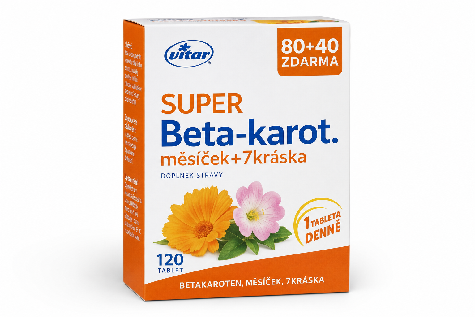 Vitar Super Beta-karot.měsíček+7kráska tbl.80+40