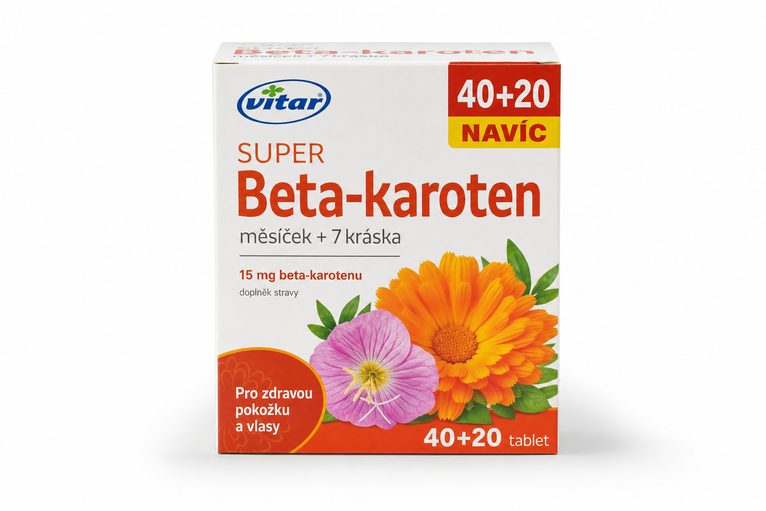 Vitar Super Beta-karot.měsíček+7kráska tbl.40+20