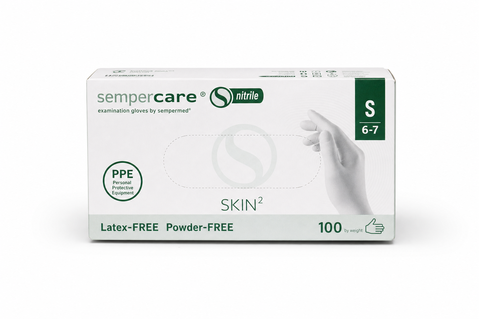 Rukavice vyš. Sempercare Nitril S 100ks b.p.
