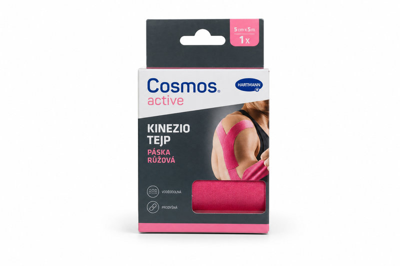 Cosmos Active - Kinezio tejp. páska růžová 5cm x5m