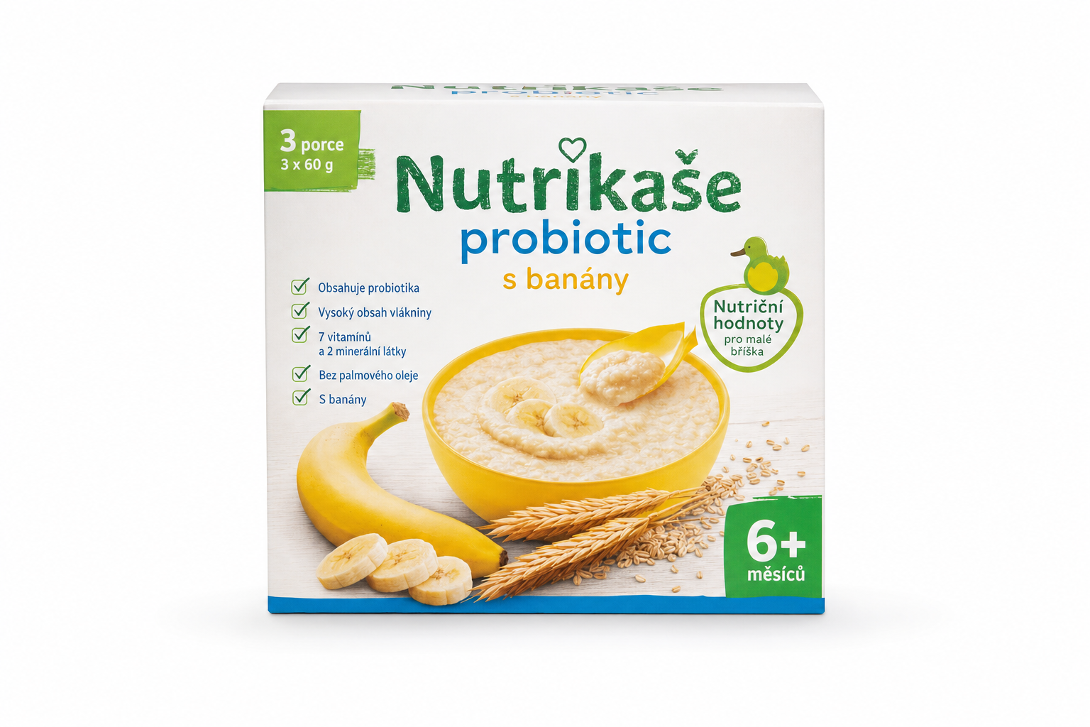 Nutrikaše probiotic s banány 180g (3x60g)