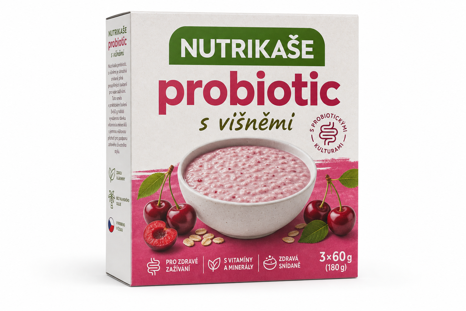 Nutrikaše probiotic s višněmi 180g (3x60g)