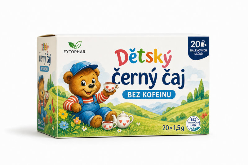 Čaj Dětský černý čaj bez kofeinu 20x1.5g Fytophar