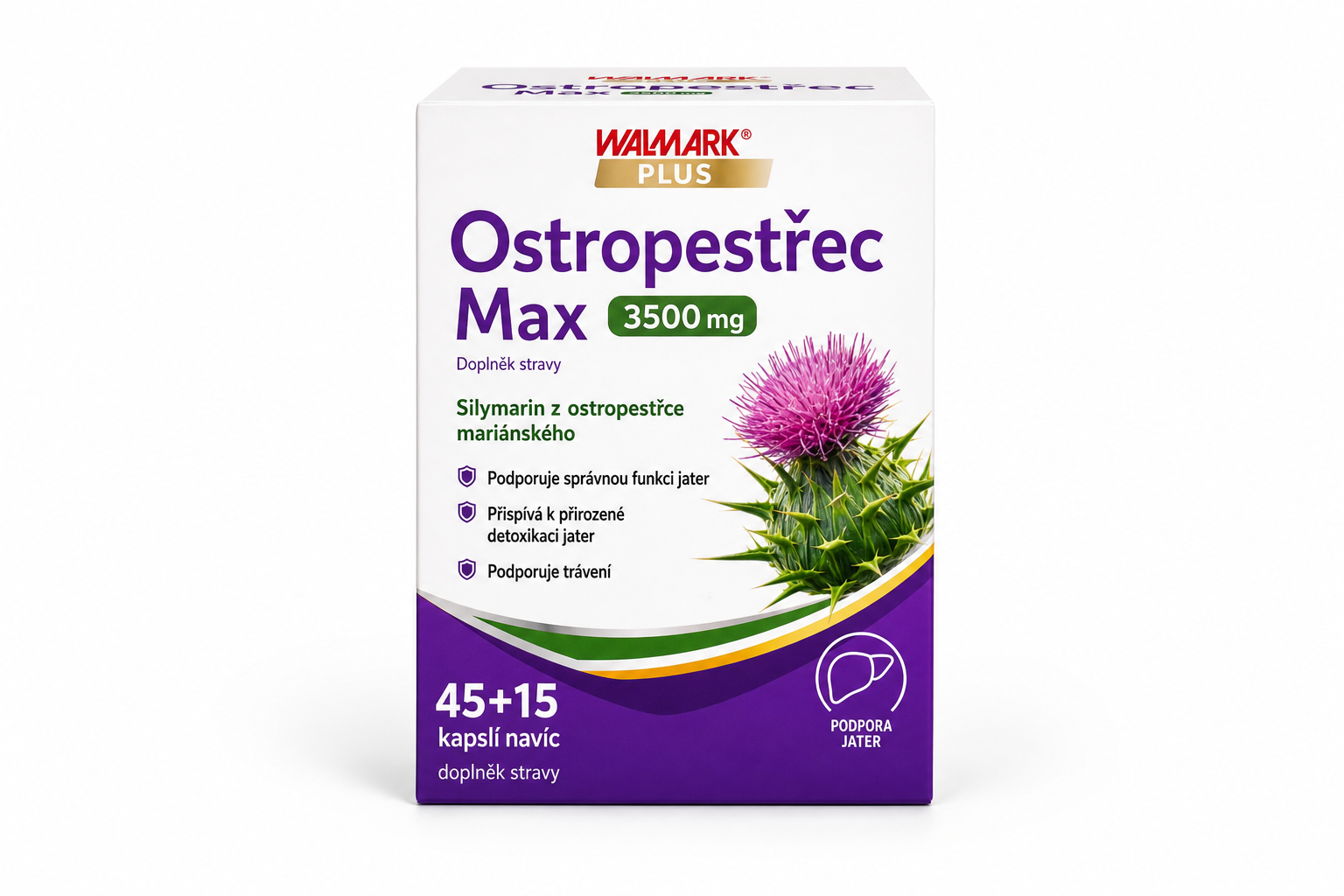 Ostropestřec Max 3500 mg cps. 45+15