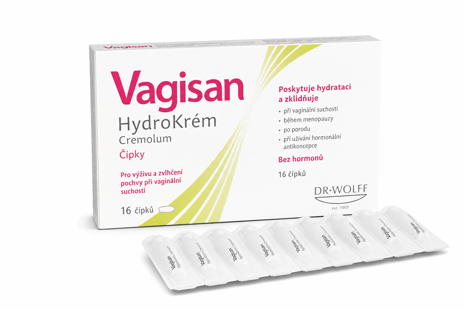 Vagisan HydroKrém Cremolum 16 čípků