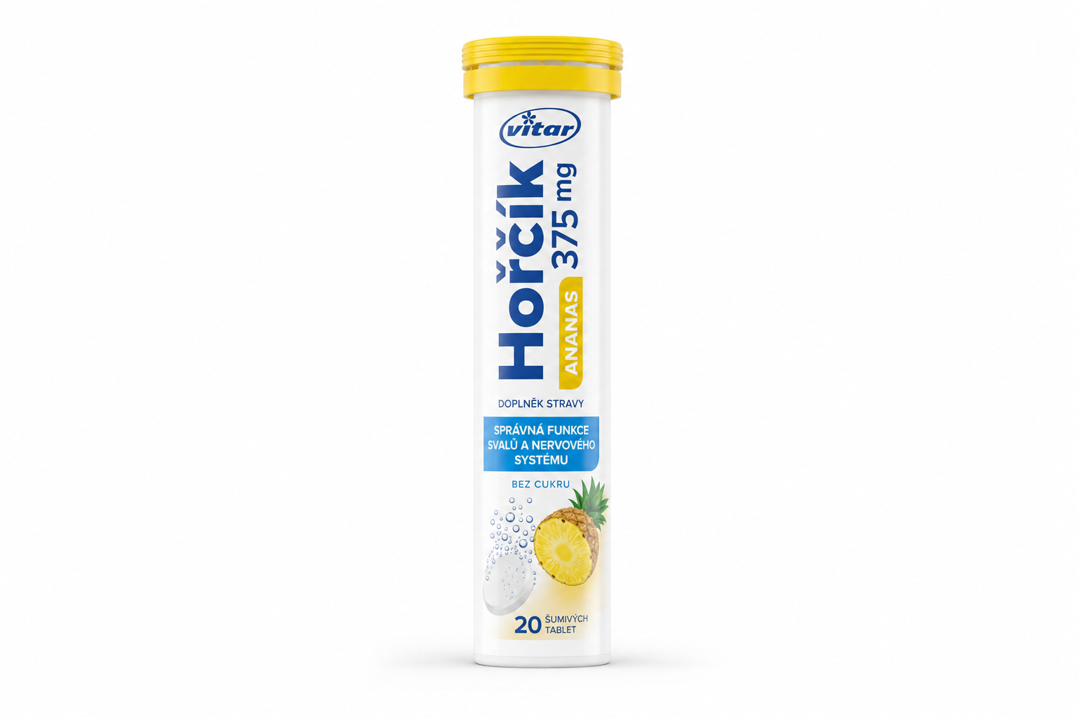 Vitar Hořčík 375 mg ananas eff.tbl. 20