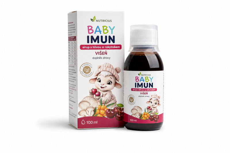 BABY IMUN sirup s hlívou a rakytníkem VIŠEŇ 100ml