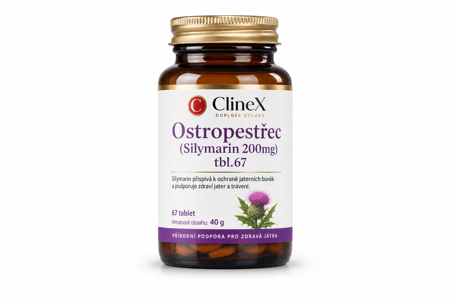 Ostropestřec (Silymarin 200mg) tbl.67