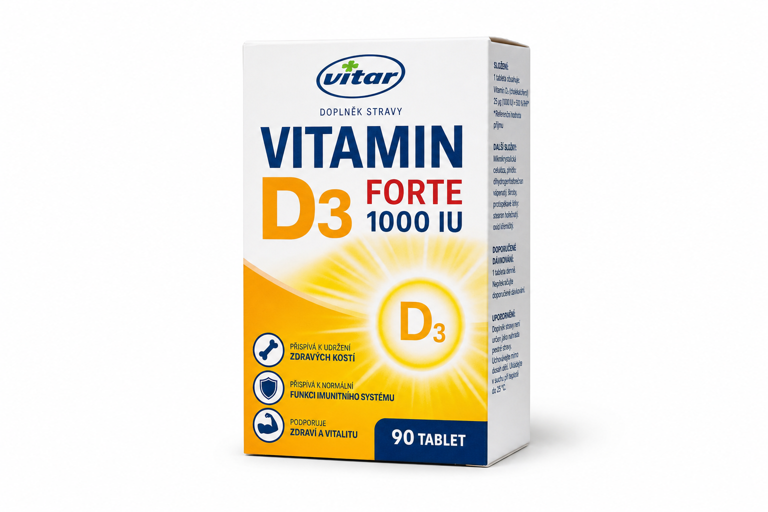 Vitar Vitamin D3 Forte 1000 IU tbl.90
