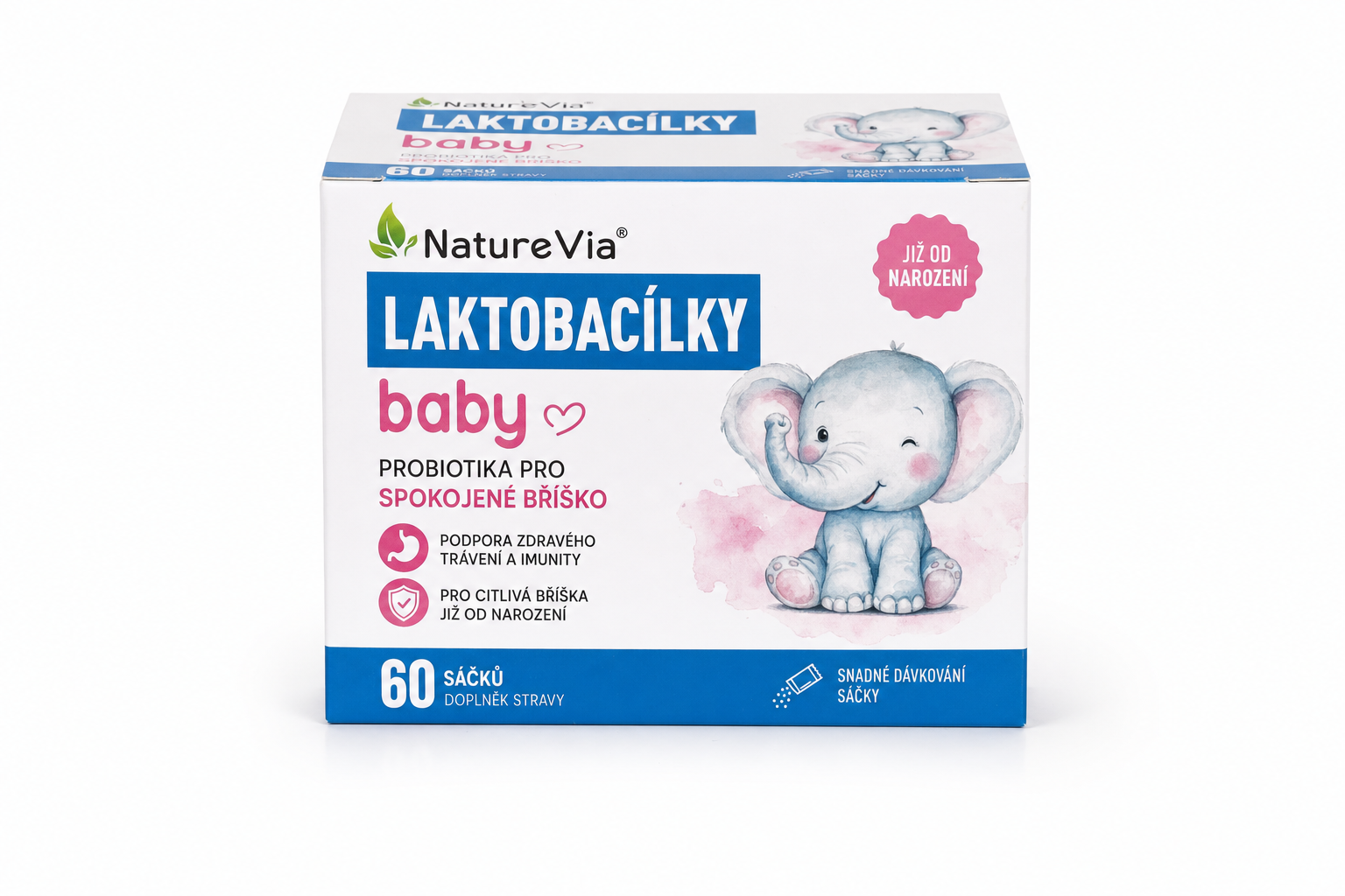 NatureVia Laktobacílky baby 60 sáčků