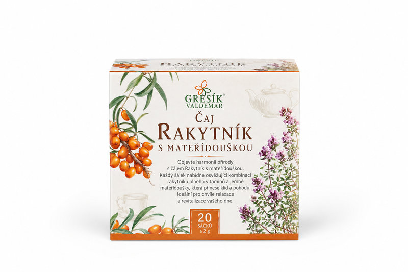 Čaj Rakytník s mateřídouškou 20x2g