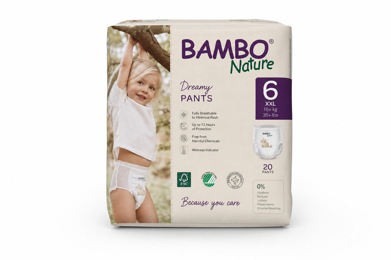 Bambo Nature 6 dětské plenk. kalhotky 16+ kg 20ks