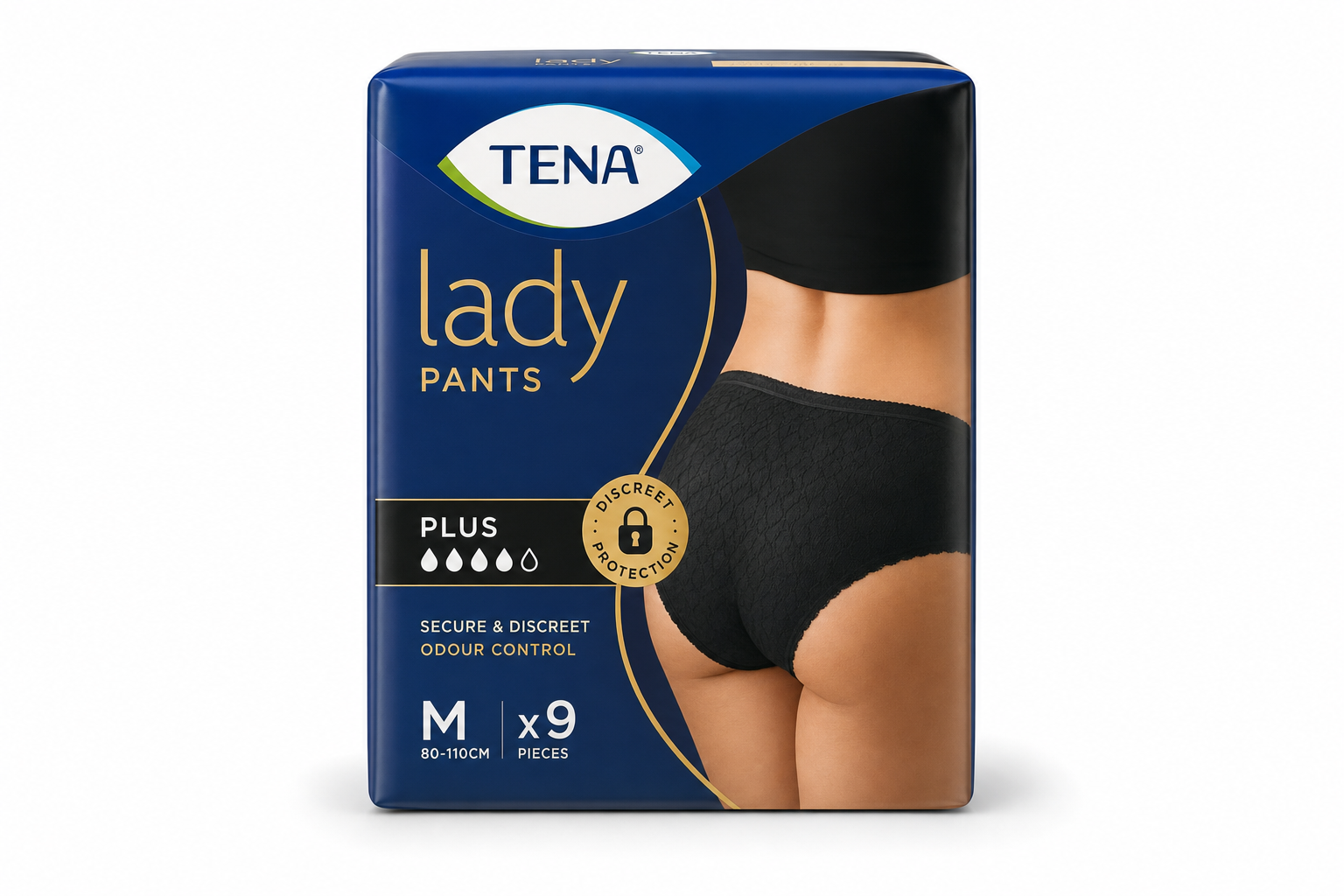 Tena navl.kalh.Lady Pants Plus Black M 9ks 725264