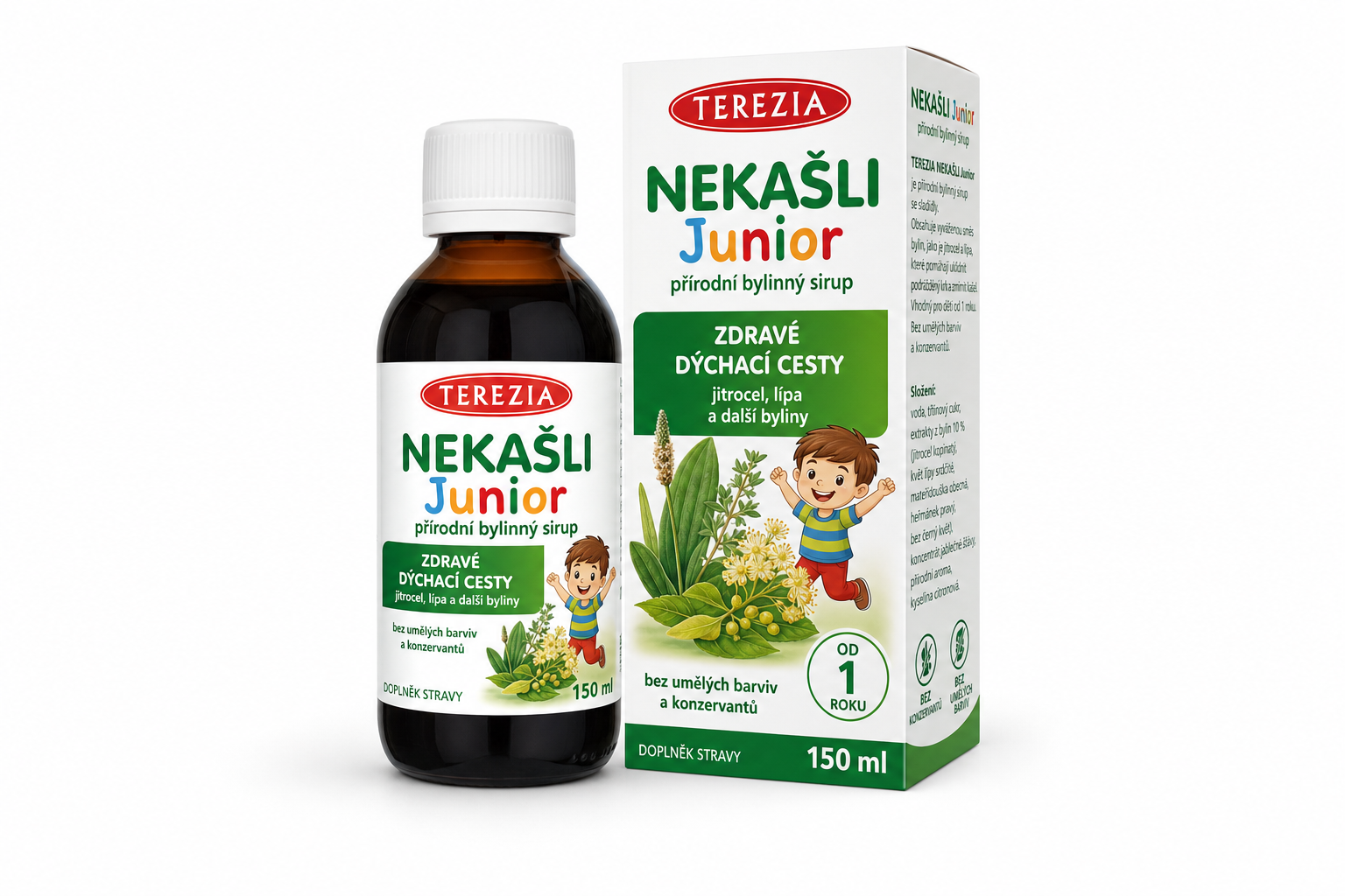 TEREZIA NEKAŠLI Junior přírod.bylinný sirup 150ml