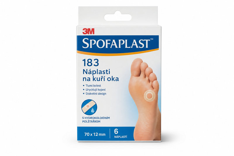 3M Spofaplast 183 Náplasti na kuří oka 70x12mm 6ks