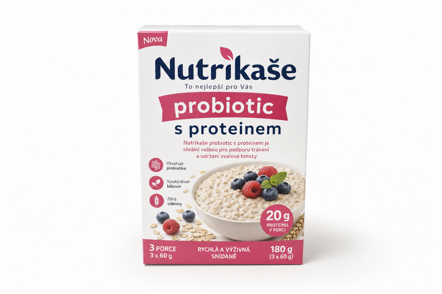 Nutrikaše probiotic s proteinem 180g (3x60g)