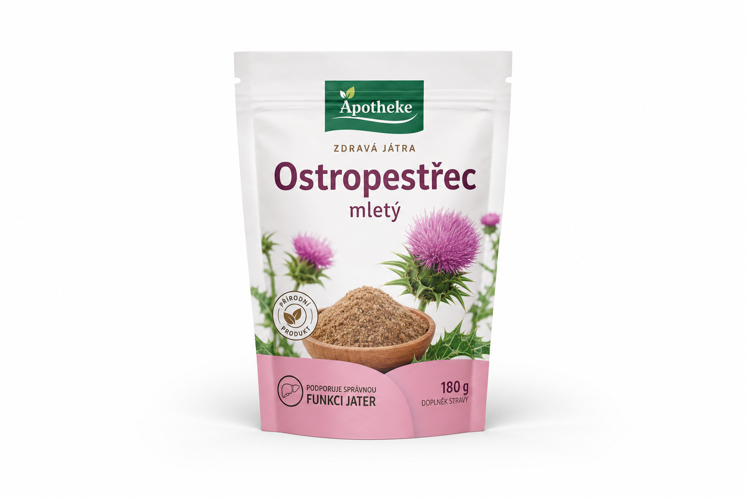Zdravá játra Ostropestřec mletý 180g Apotheke