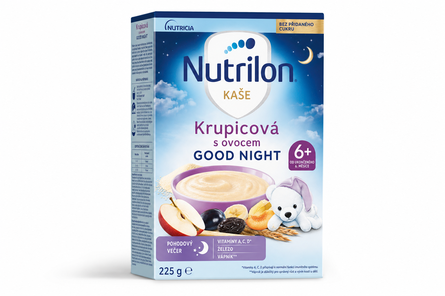Nutrilon Krupicová kaše s ovoc.GOOD NIGHT 225g 6M