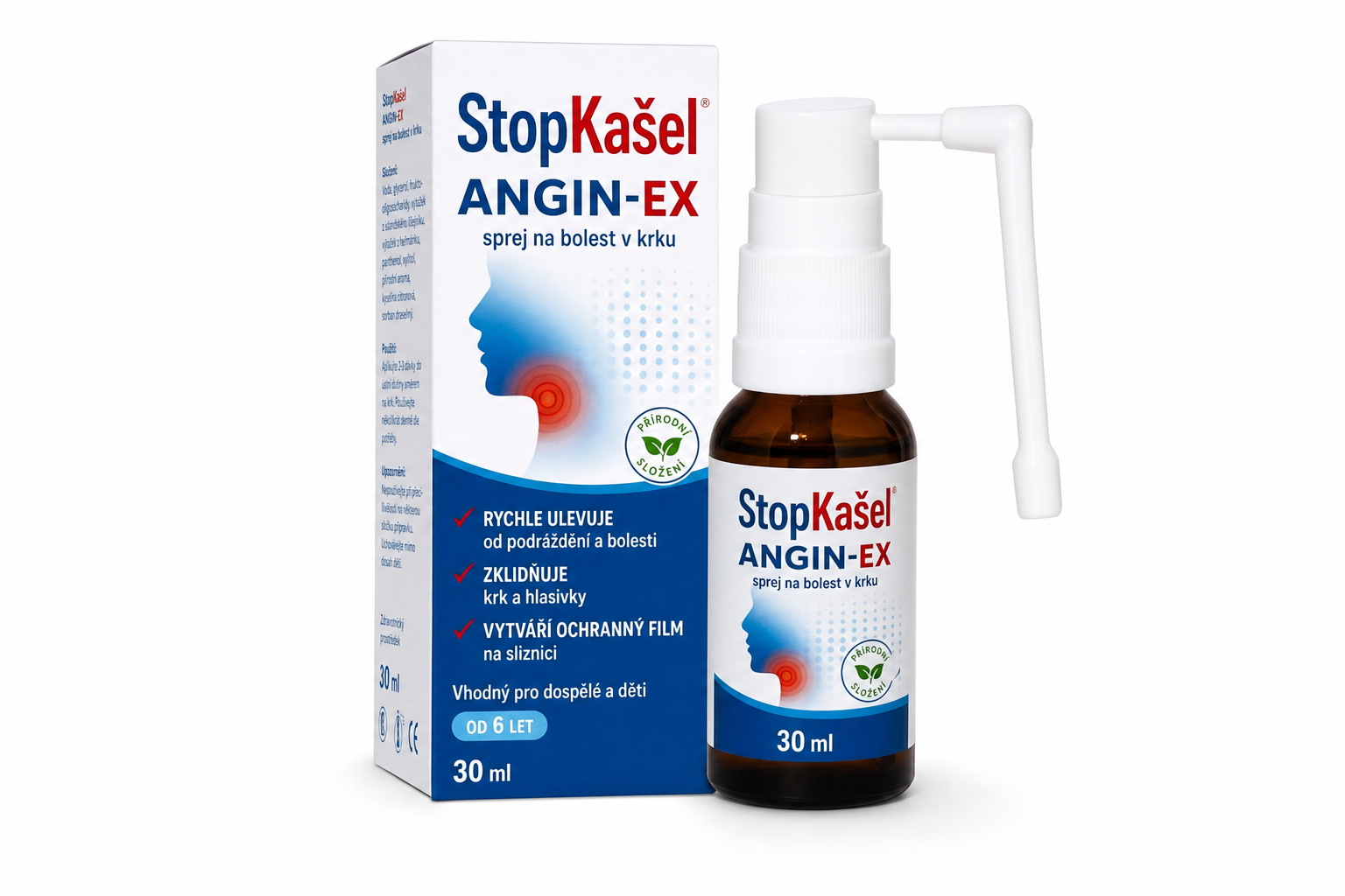 StopKašel ANGIN-EX sprej na bolest v krku 30 ml