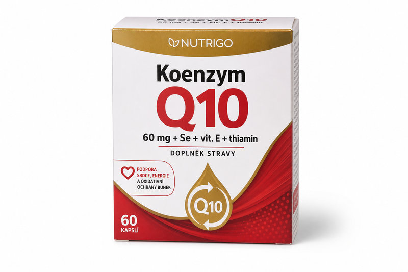 Koenzym Q10 60mg+Se+vit.E+thiamin cps.60
