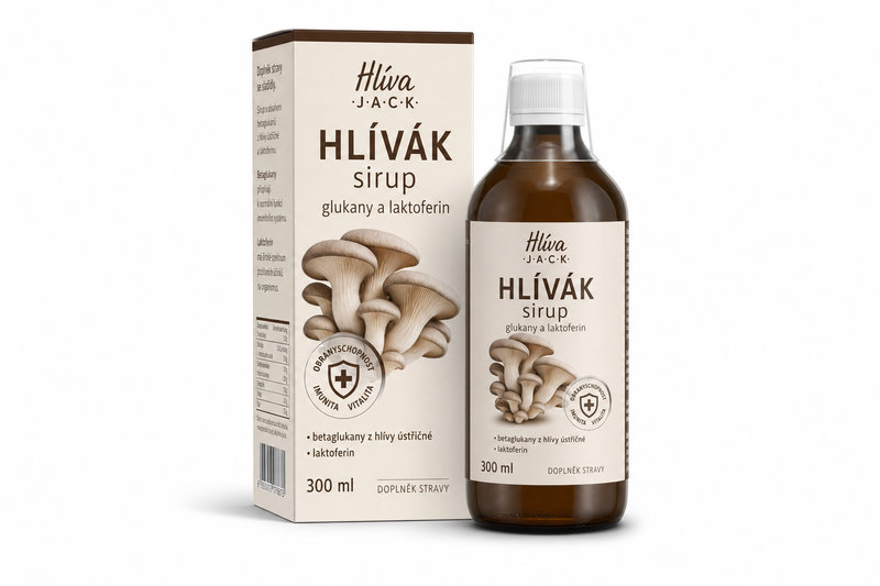 Hlíva JACK HLÍVÁK sirup 300ml glukany a laktoferin