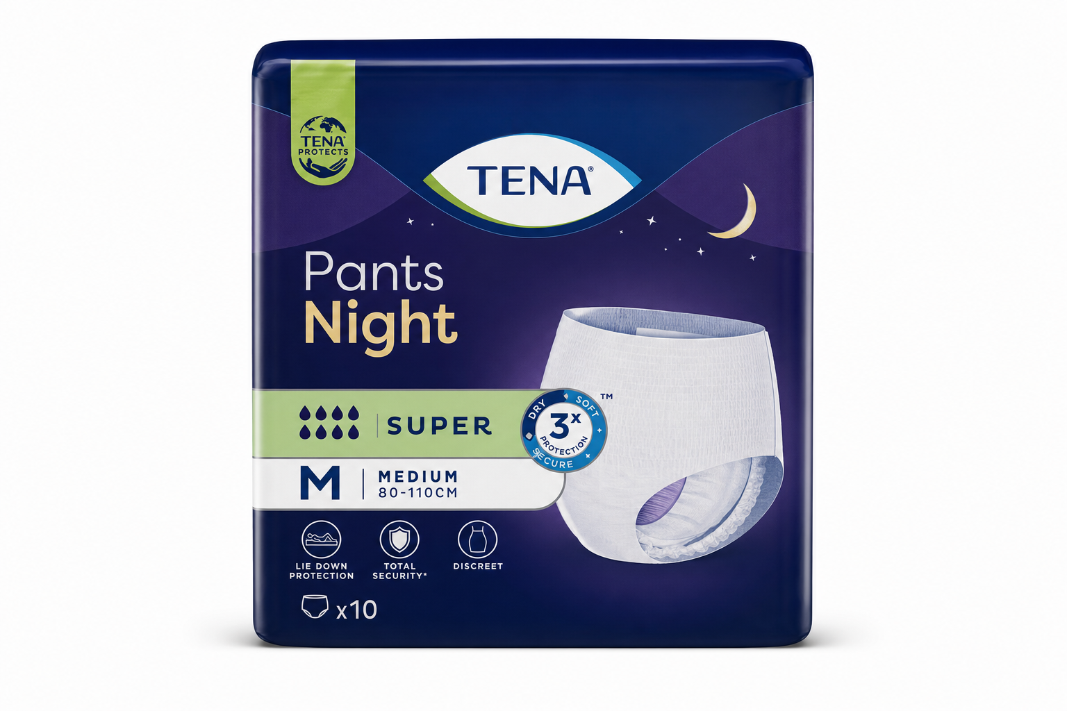 Tena navl.kalh.Pants Night Super Medium 10ks793572