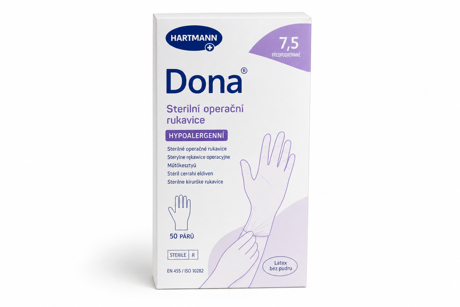 Rukavice oper. Dona steril. č.7,5 hypoalerg.