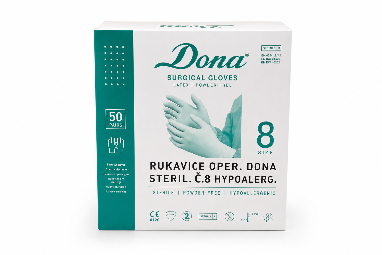 Rukavice oper. Dona steril. č.8 hypoalerg.