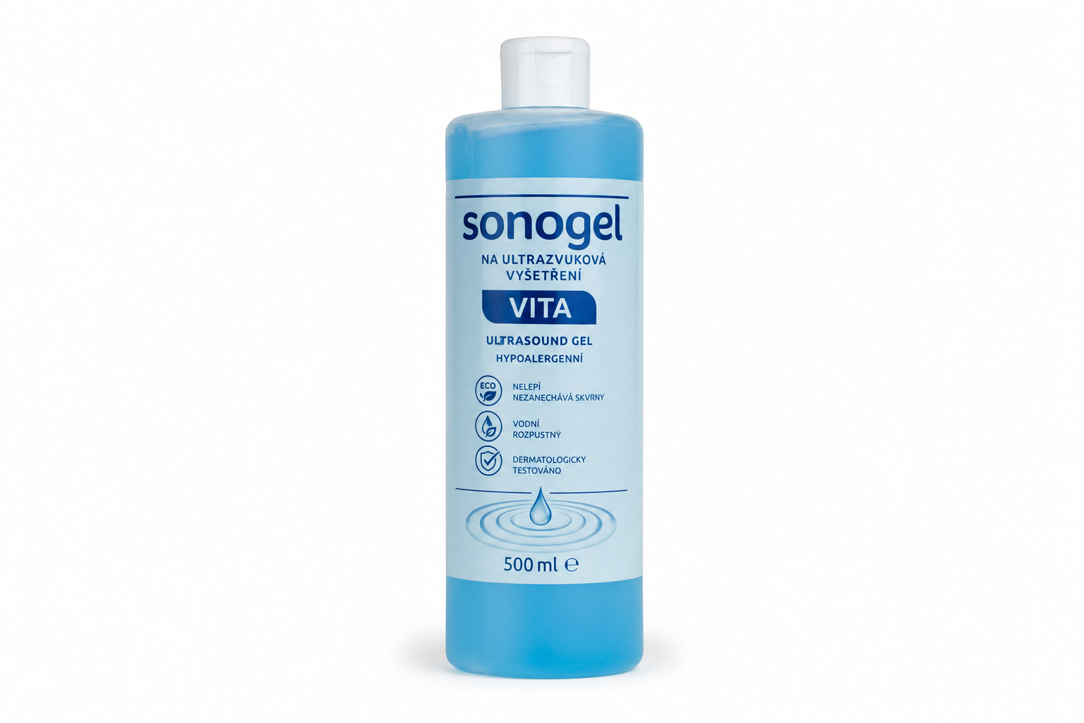 Sonogel na ultraz.vyšetř. gel VITA 500ml (modrý)