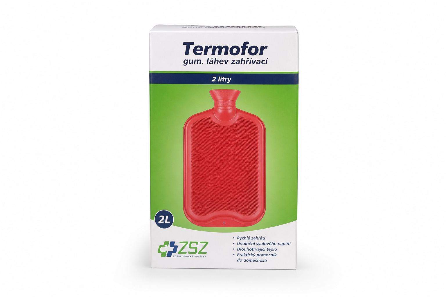 Termofor gum. láhev zahřívací 2 litry (ZSZ)