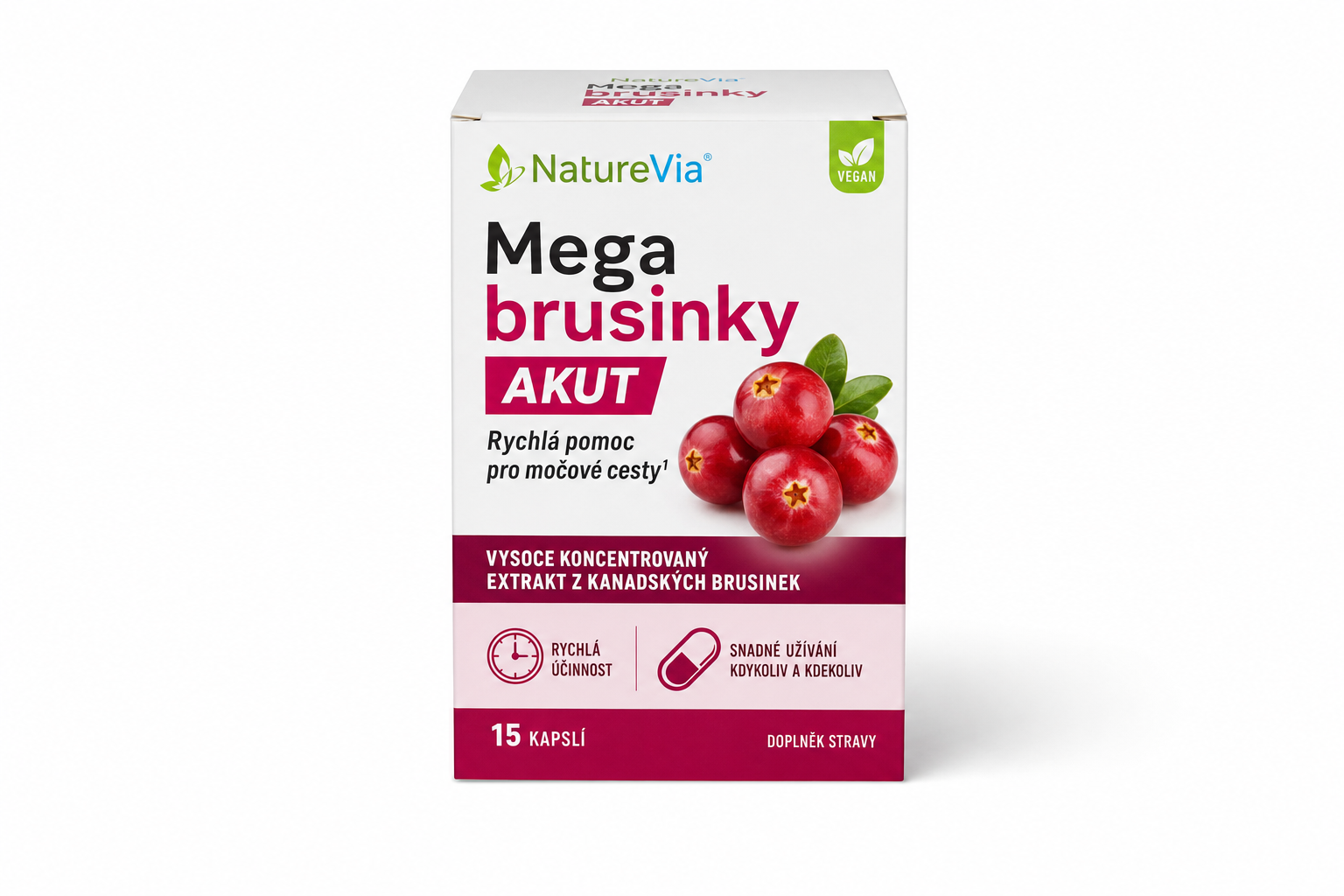 NatureVia Mega brusinky Akut cps.15