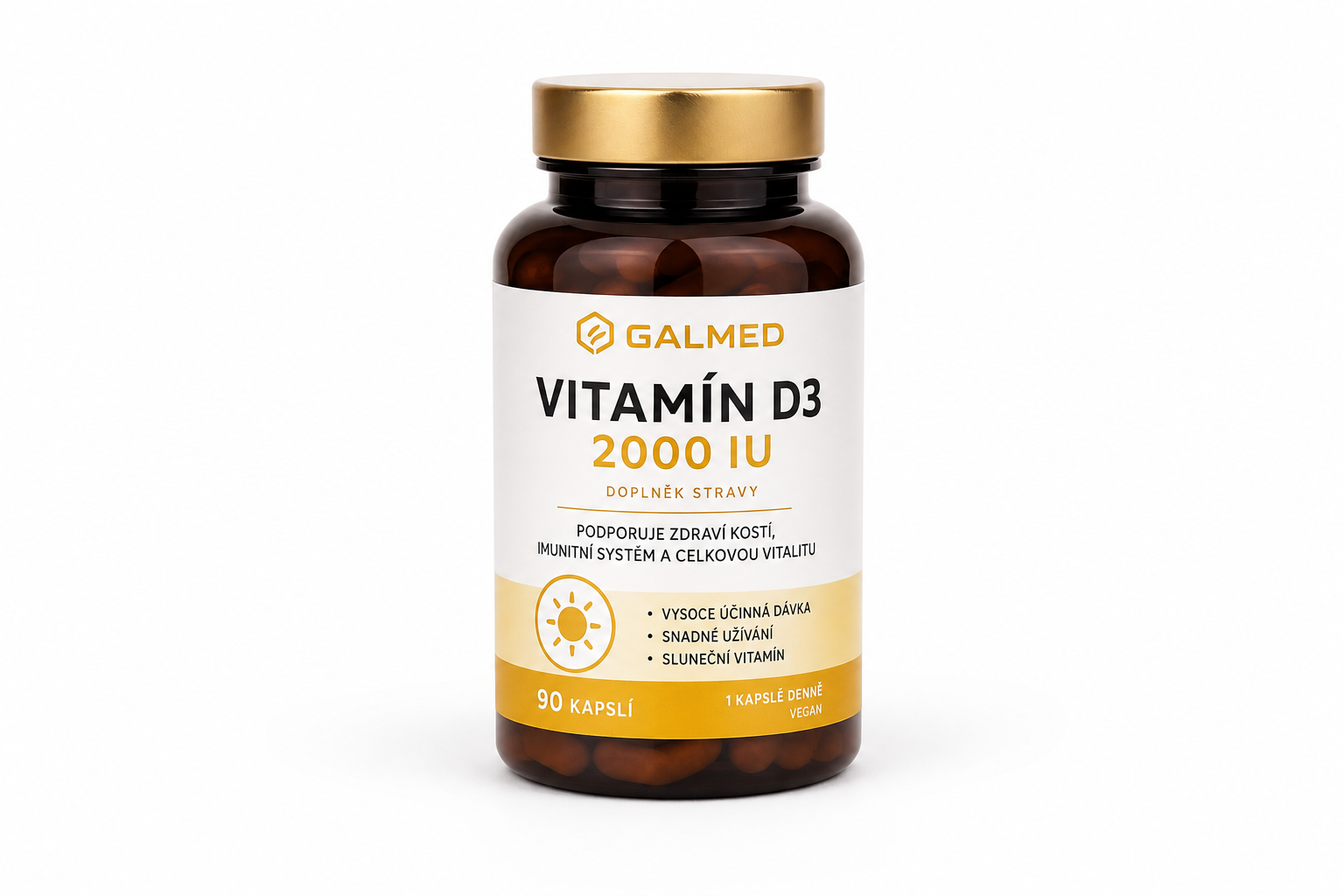 Vitamín D3 2000 IU Galmed cps. 90