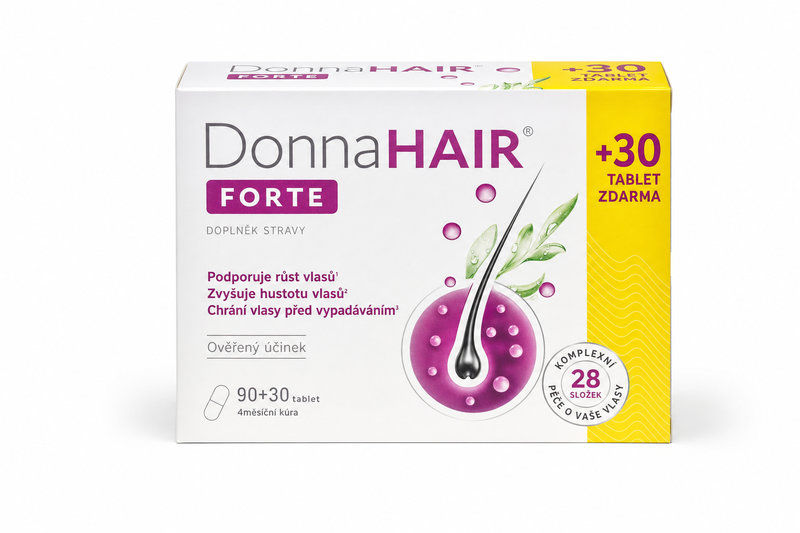 DonnaHAIR FORTE 4měsíční kúra tob.90+30 zdarma