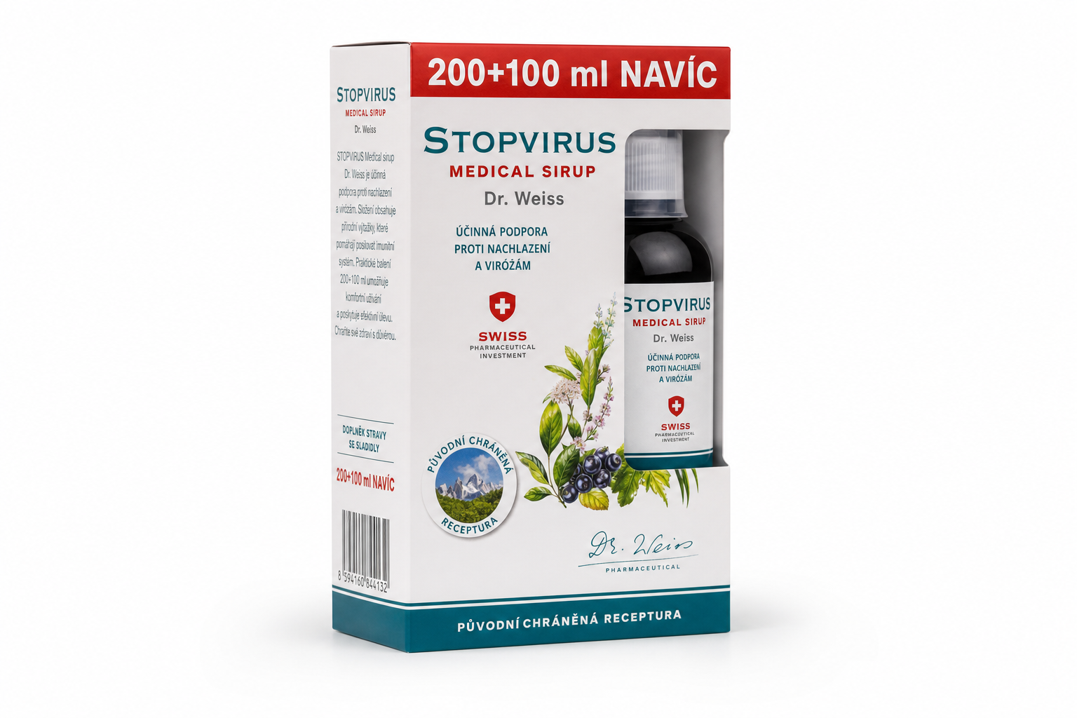 STOPVIRUS Medical sirup Dr. Weiss 200+100ml NAVÍC