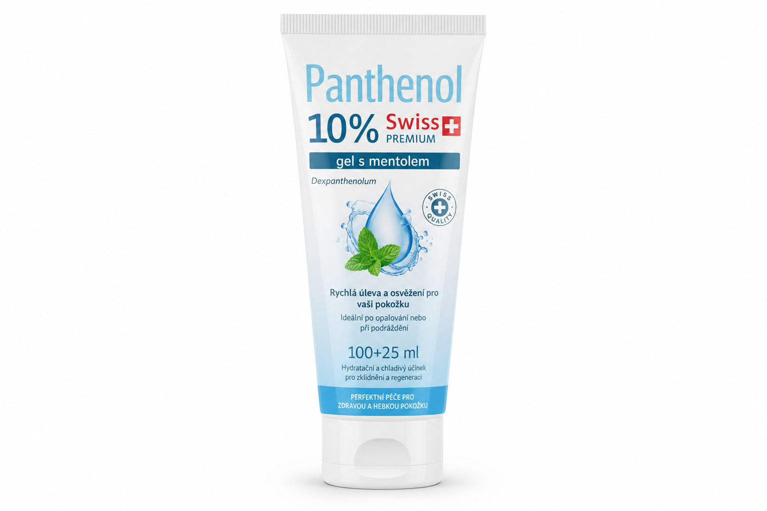 Panthenol 10%Swiss PREMIUM gel s mentolem 100+25ml