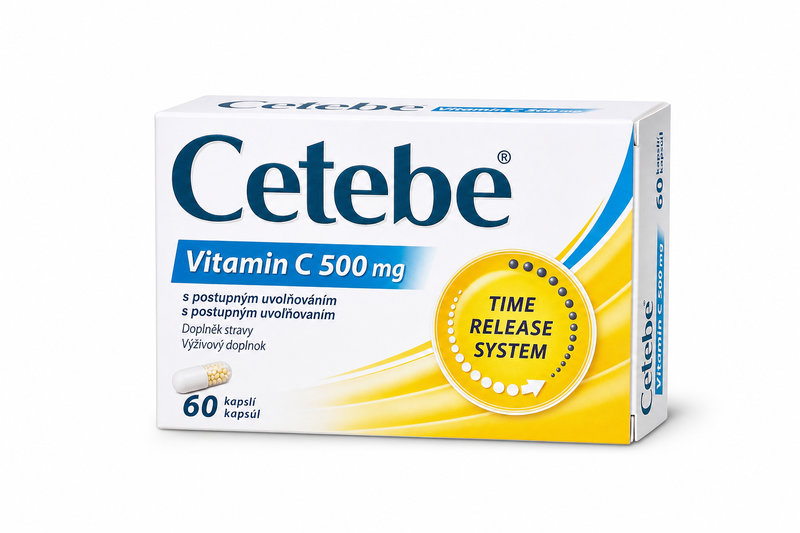 Cetebe vitamin C 500mg cps.60