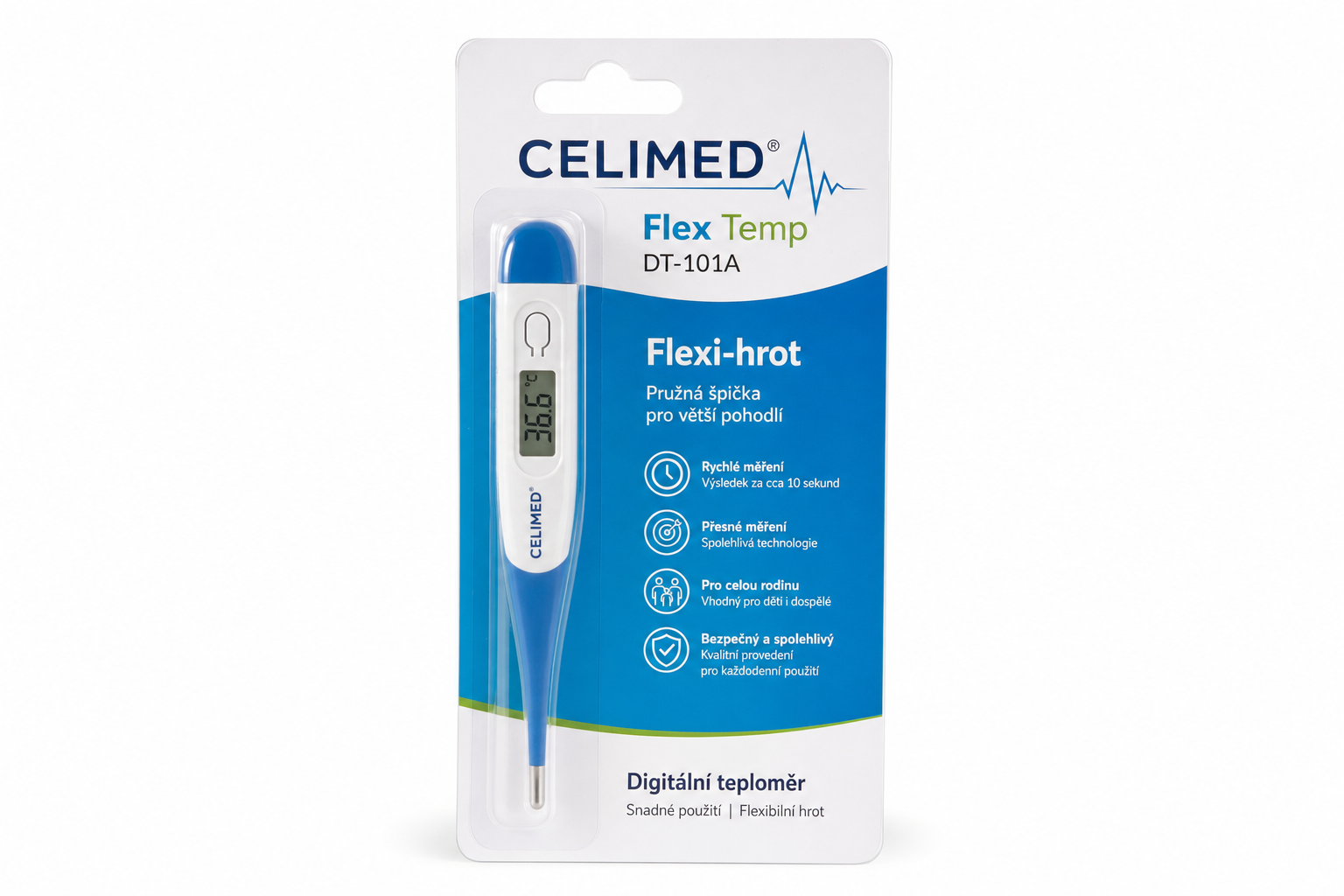 Teploměr dig.CELIMED Flex Temp(DT-101A)Flexi-hrot