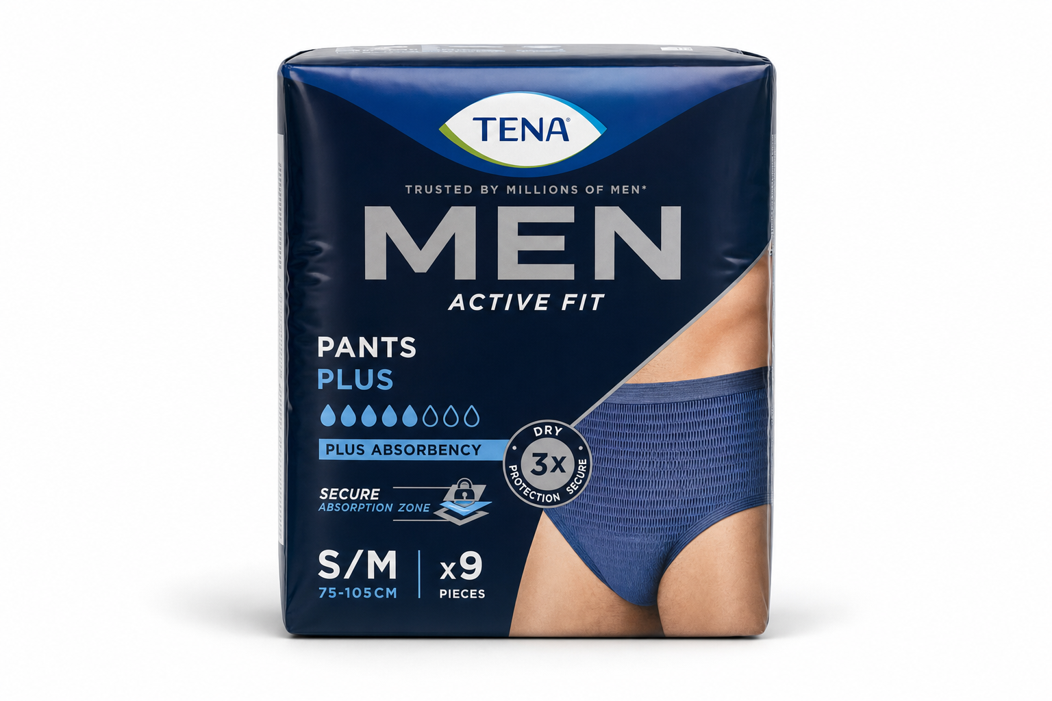 Tena navl.kalh.Men Pants Plus Blue S/M 9ks 772513
