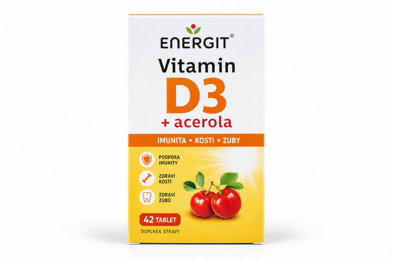 Energit Vitamin D3+acerola tbl.42
