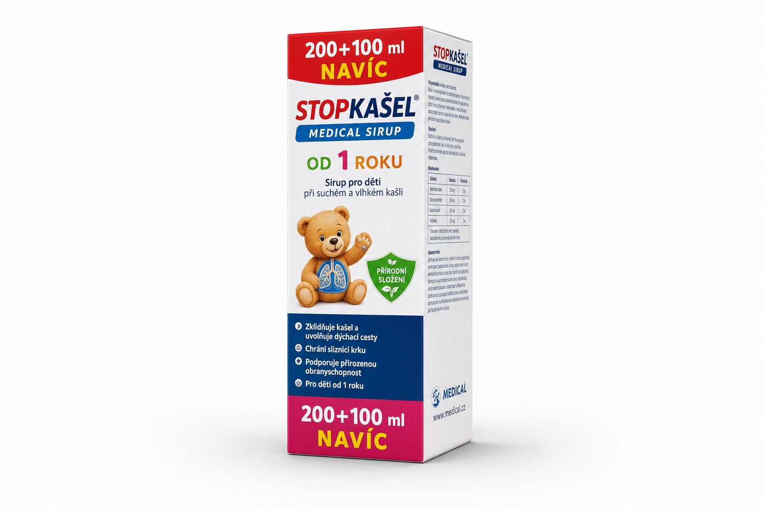 STOPKAŠEL Medical sirup OD 1 ROKU 200+100ml NAVÍC